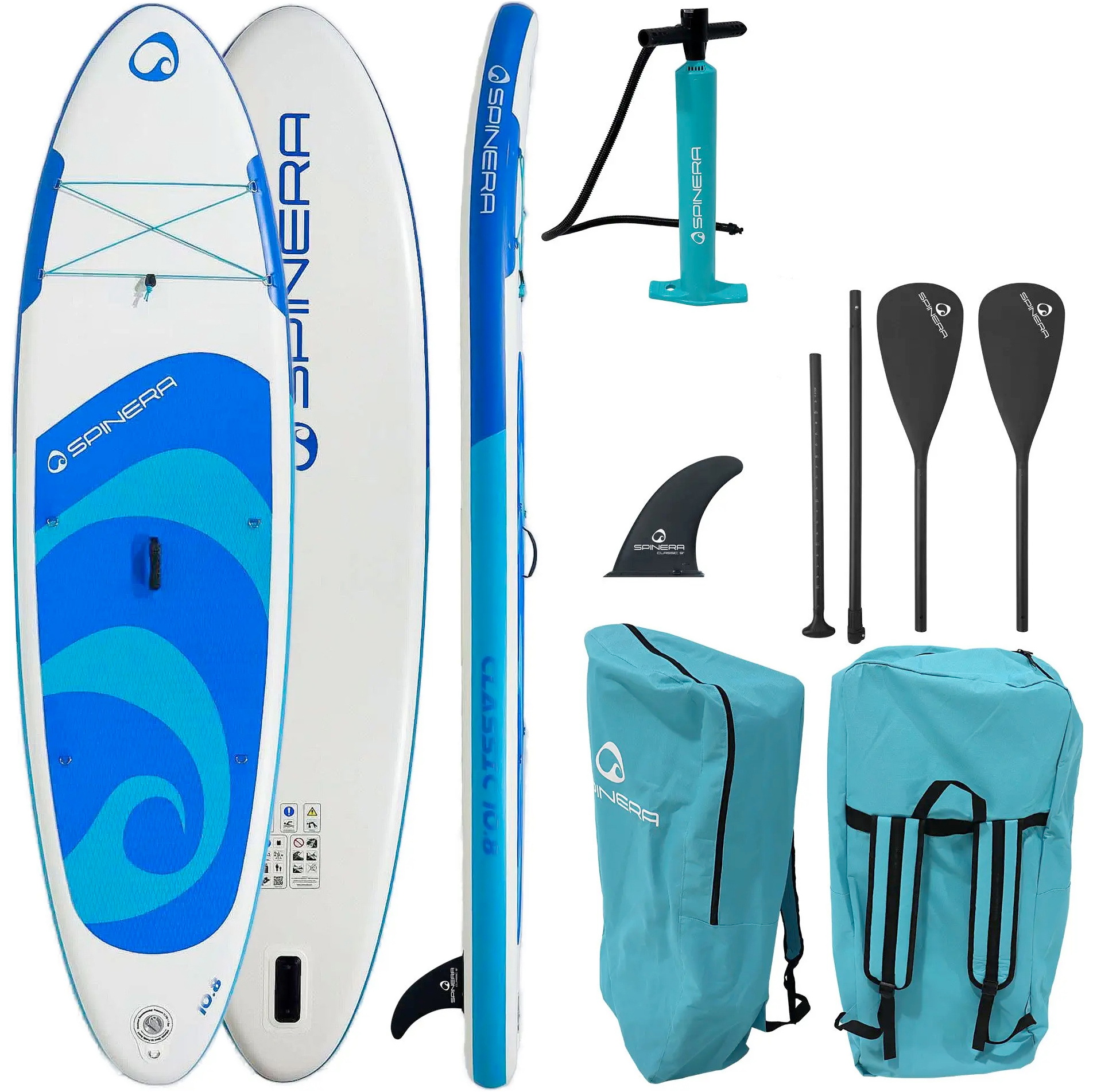 2026 Spinera Clásico ISUP HDDS Paquete 10FT8 SP-SUP-CL26-108-P2 - Blue